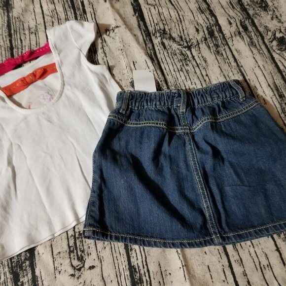 Gymboree Surf Adventure 4T Koala Shirt Skirt Hair Clip Outfit NWT - Picture 4 of 7